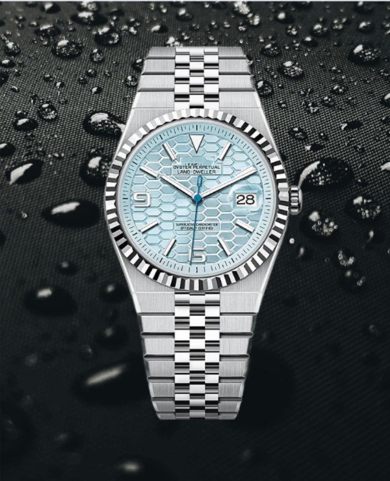 ロイヤルミントワーテルロー Land Dweller | Mint Blue Dial – Trident-Mods